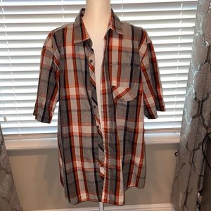 2xl men’s plaid button down shirt